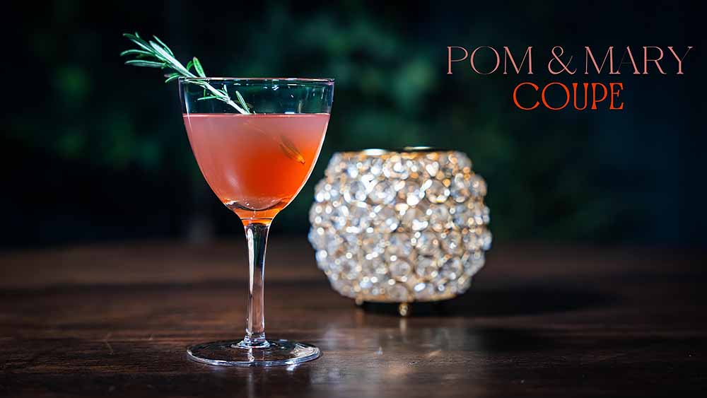 Pom & Mary Coupe cocktail